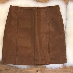 Free People Leather Skirt